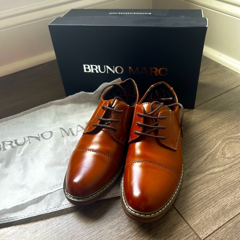 Bruno Marc Boys Oxford Dress Shoe Size 1